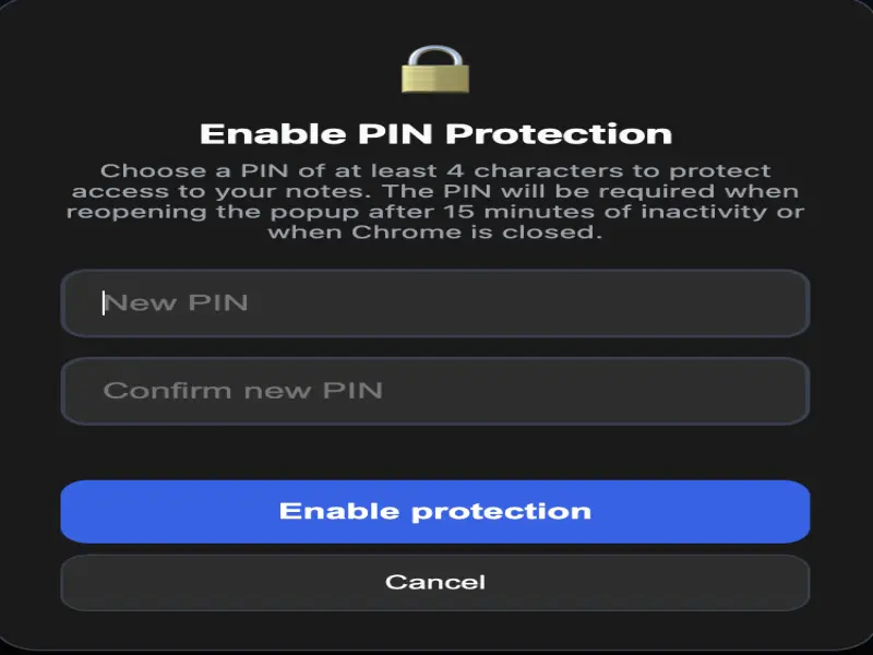 PIN Protection